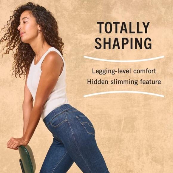 NWT Signature Levi Strauss Gold Label Shaping Skinny Black Jeans 8 Short W29 L28 - Picture 4 of 7